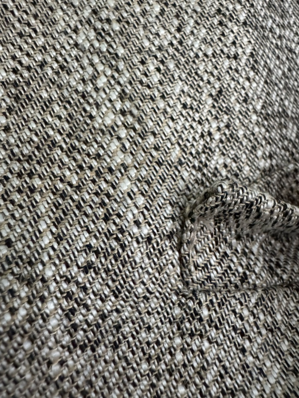 Vintage Christian Dior The Suit Longline Blazer Size 8 Rayon Linen Neutral USA - Picture 11 of 14